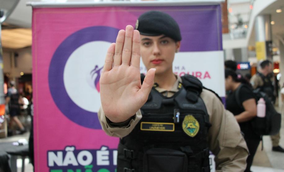PMPR e Forças de Segurança Intensificam Ações de Proteção à Mulher durante evento da SESP no Shopping Estação