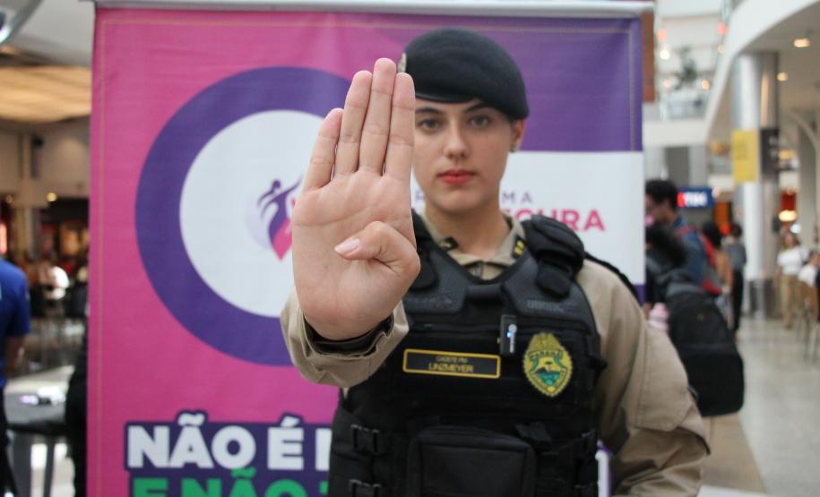 PMPR e Forças de Segurança Intensificam Ações de Proteção à Mulher durante evento da SESP no Shopping Estação