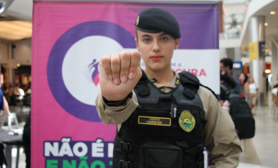 PMPR e Forças de Segurança Intensificam Ações de Proteção à Mulher durante evento da SESP no Shopping Estação