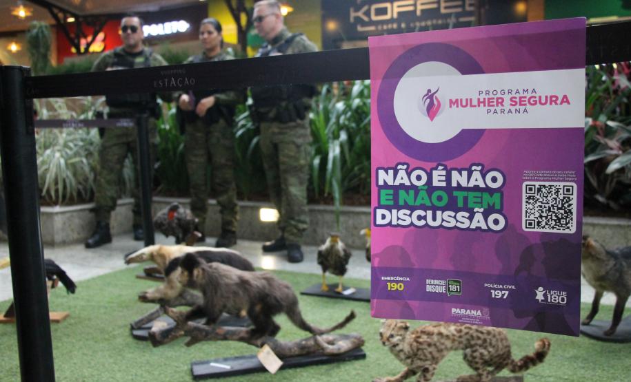 PMPR e Forças de Segurança Intensificam Ações de Proteção à Mulher durante evento da SESP no Shopping Estação