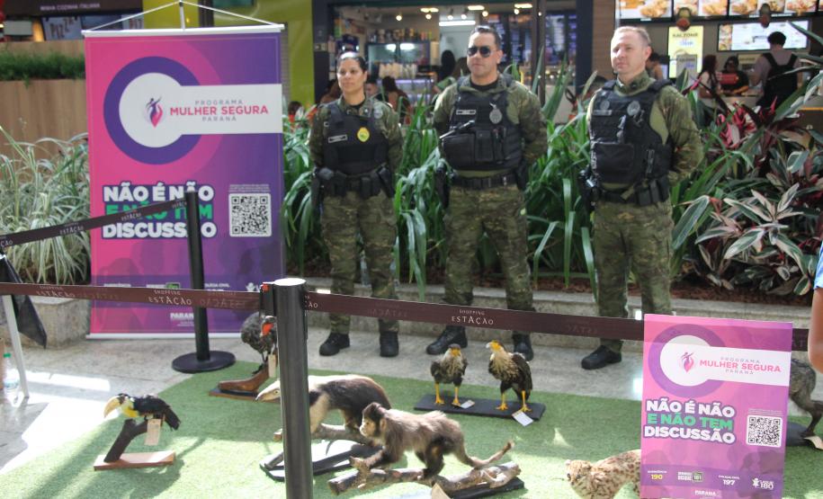 PMPR e Forças de Segurança Intensificam Ações de Proteção à Mulher durante evento da SESP no Shopping Estação