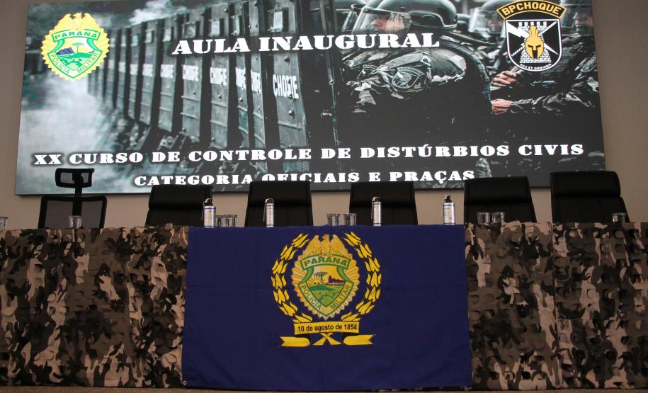 Polícia Militar realiza aula inaugural do XX Curso de Controle de Distúrbios Civis 2026