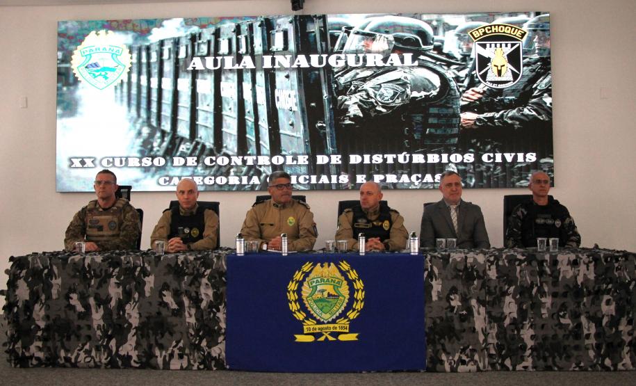 Polícia Militar realiza aula inaugural do XX Curso de Controle de Distúrbios Civis 2026
