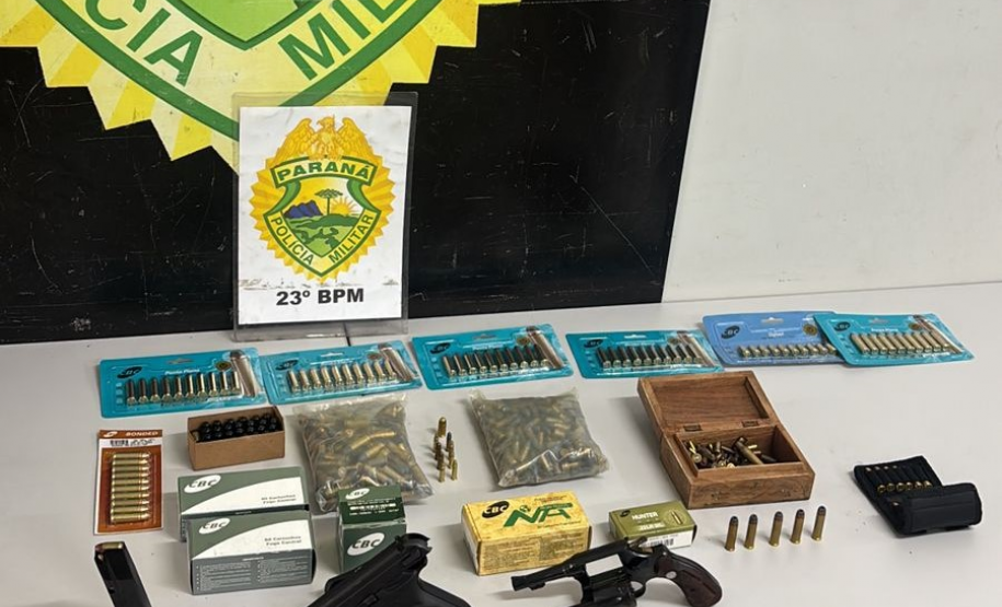 PMPR detém homem e apreende armas e mais de 600 munições após disparos em Curitiba