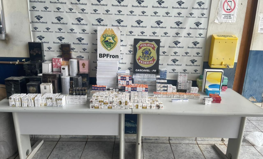 PMPR e PF apreendem anabolizantes e medicamentos contrabandeados avaliados em mais de R$ 2 milhões na BR-277