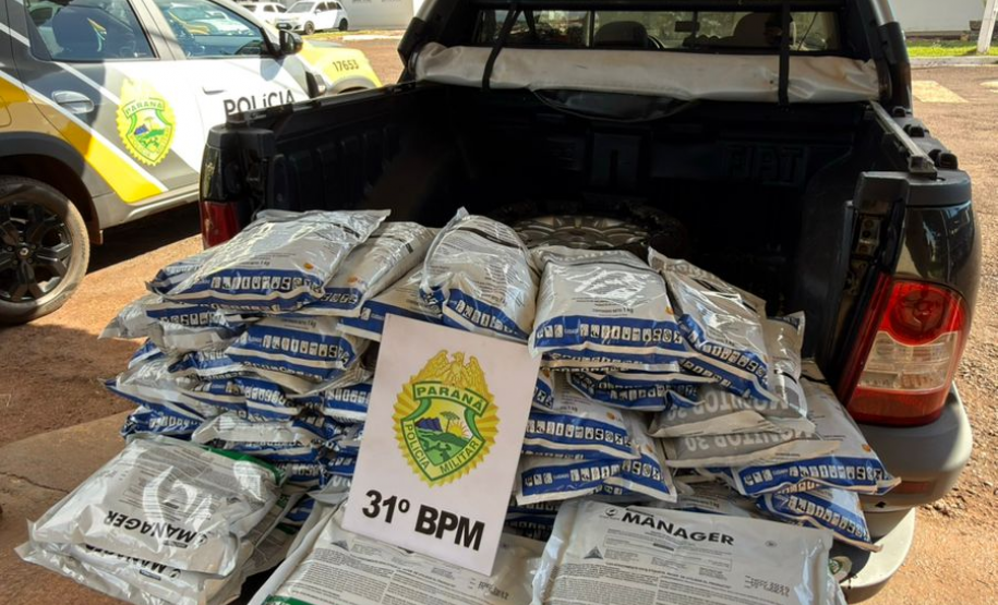 PMPR prende homem e apreende carga de agrotóxicos após perseguição em Jesuítas