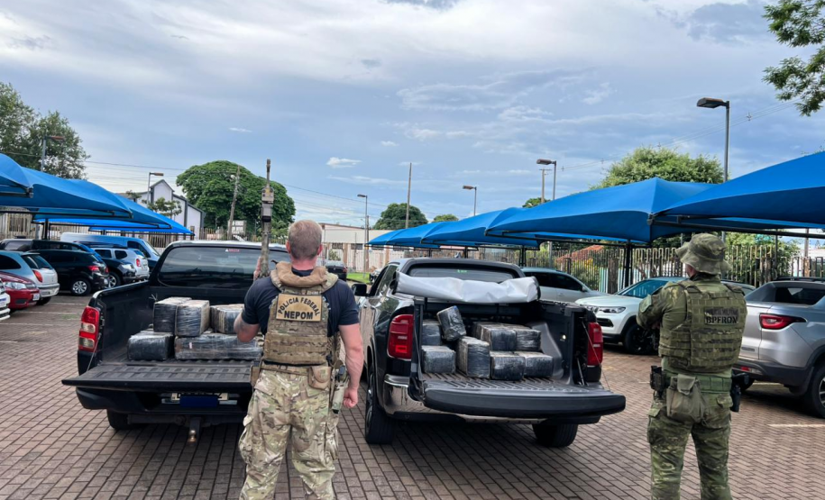 PMPR e PF apreendem 535 quilos de maconha em Mercedes