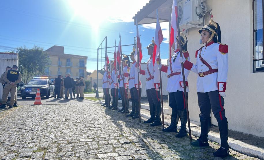 O ato marcou a entrega do comando do tenente-coronel Luiz Alexandre Murbach Soares ao major Paulo Fernando Pires Ribeiro