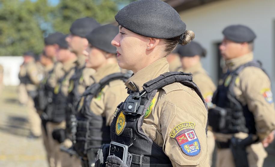 O ato marcou a entrega do comando do tenente-coronel Luiz Alexandre Murbach Soares ao major Paulo Fernando Pires Ribeiro