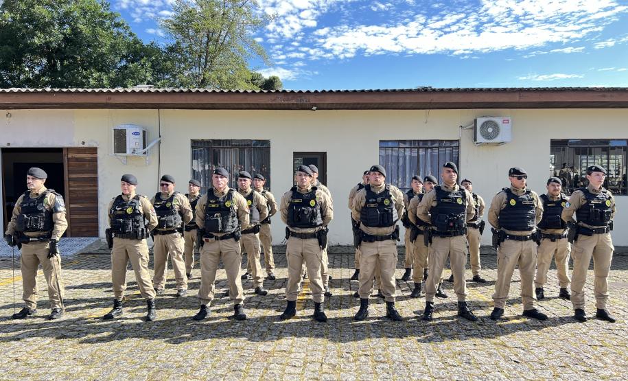 O ato marcou a entrega do comando do tenente-coronel Luiz Alexandre Murbach Soares ao major Paulo Fernando Pires Ribeiro