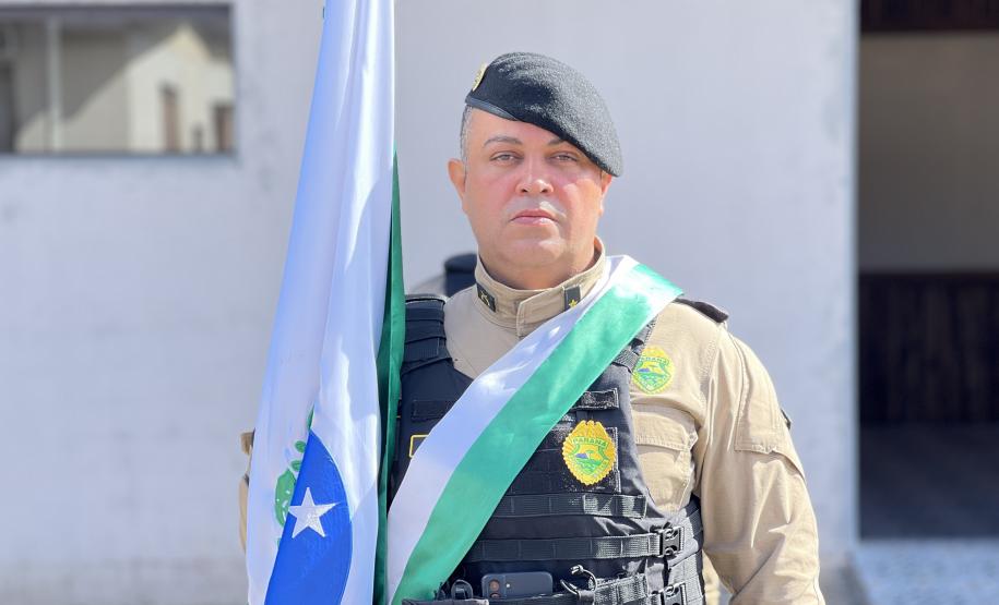 O ato marcou a entrega do comando do tenente-coronel Luiz Alexandre Murbach Soares ao major Paulo Fernando Pires Ribeiro