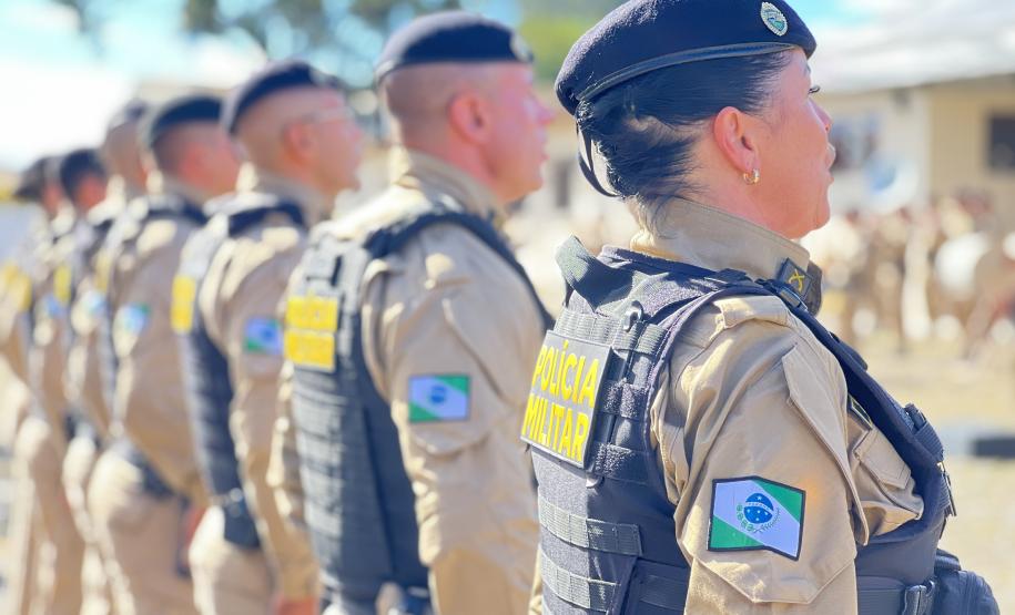 O ato marcou a entrega do comando do tenente-coronel Luiz Alexandre Murbach Soares ao major Paulo Fernando Pires Ribeiro