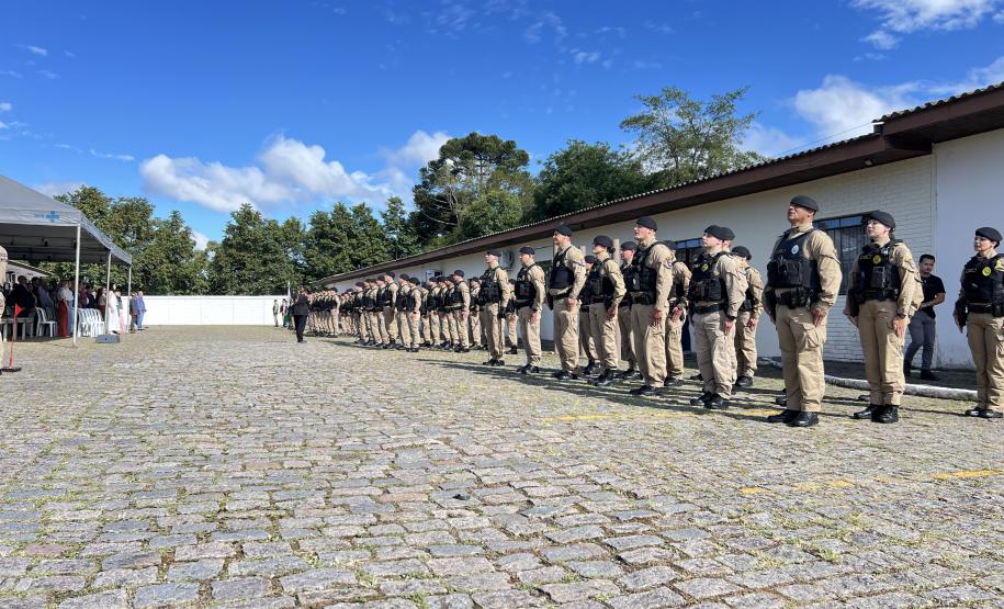 O ato marcou a entrega do comando do tenente-coronel Luiz Alexandre Murbach Soares ao major Paulo Fernando Pires Ribeiro