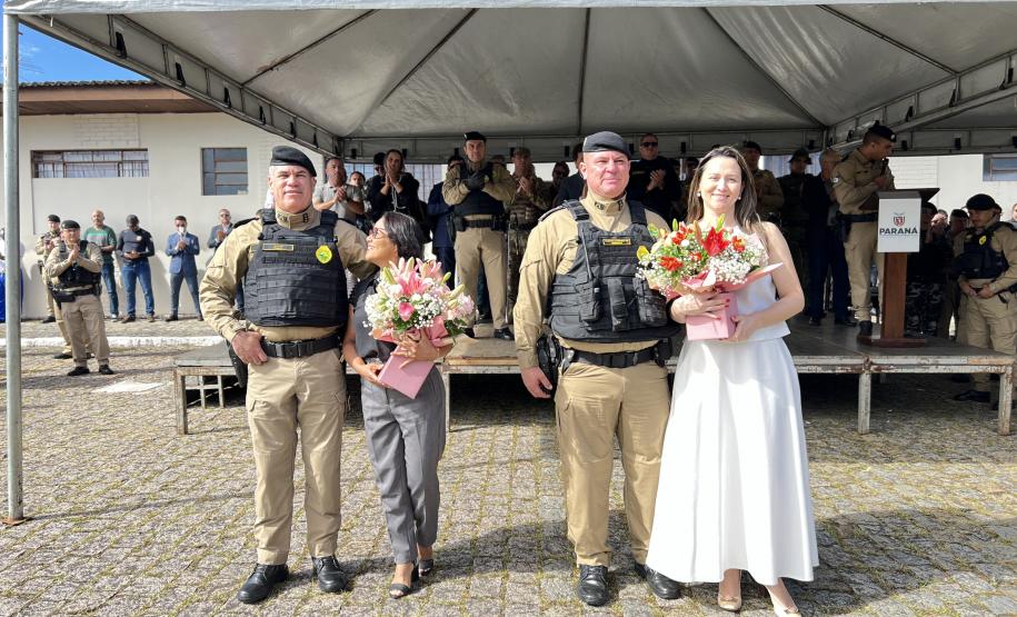 O ato marcou a entrega do comando do tenente-coronel Luiz Alexandre Murbach Soares ao major Paulo Fernando Pires Ribeiro