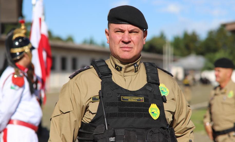 O ato marcou a entrega do comando do tenente-coronel Luiz Alexandre Murbach Soares ao major Paulo Fernando Pires Ribeiro