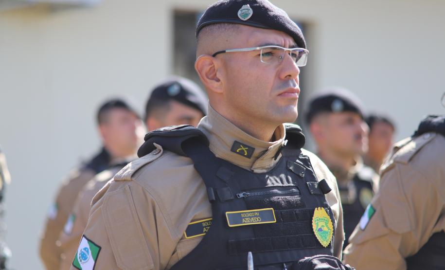 O ato marcou a entrega do comando do tenente-coronel Luiz Alexandre Murbach Soares ao major Paulo Fernando Pires Ribeiro