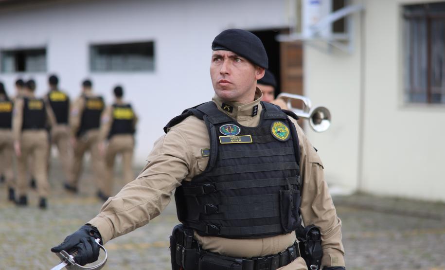 O ato marcou a entrega do comando do tenente-coronel Luiz Alexandre Murbach Soares ao major Paulo Fernando Pires Ribeiro