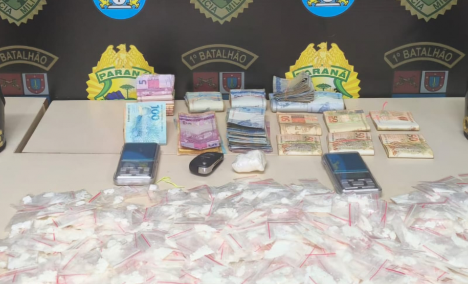 PMPR apreende porções de cocaína e prende homem por tráfico em Ponta Grossa