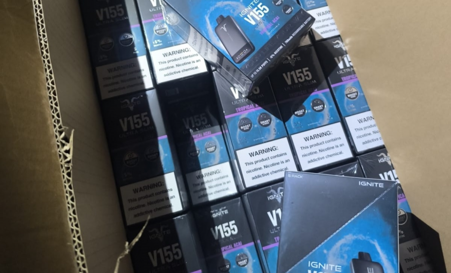 PMPR apreende 40 mil cigarros eletrônicos avaliados em R$ 5 milhões na RMC