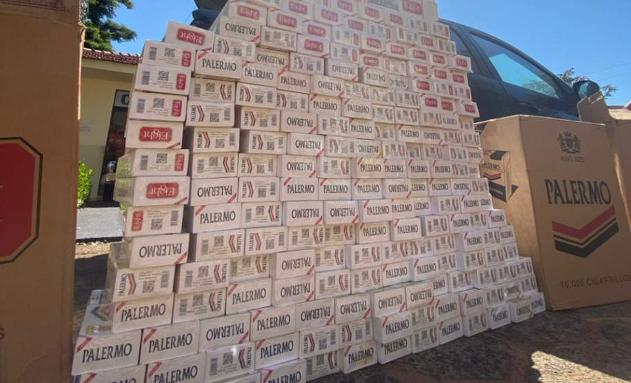 PMPR apreende cigarros contrabandeados e prende homem em Santa Cruz de Monte Castelo