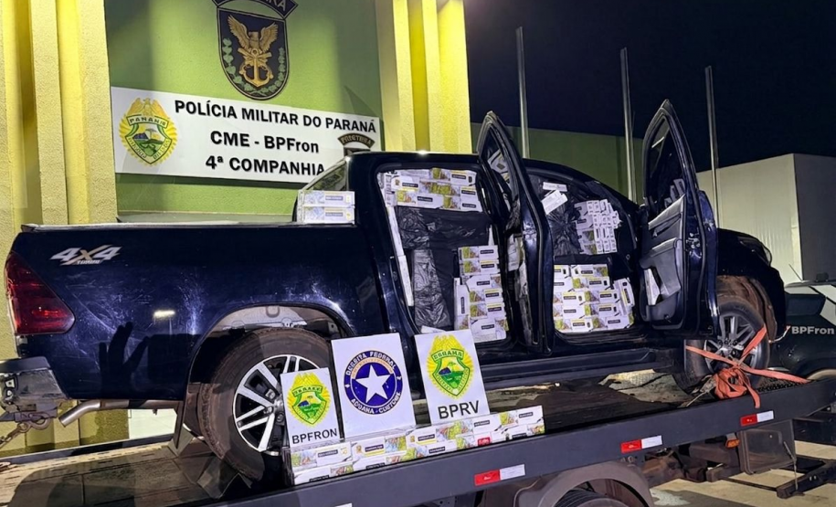 PMPR apreende carga contrabandeada e recupera veículo furtado em Umuarama