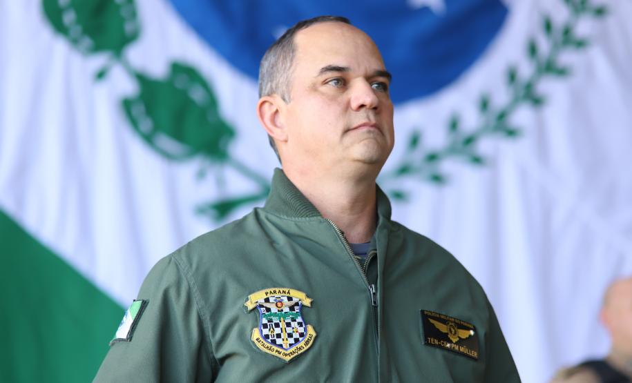Na ocasião, o tenente-coronel Andrey Müller Iark transmitiu a função ao tenente-coronel Márcio Valim de Souza