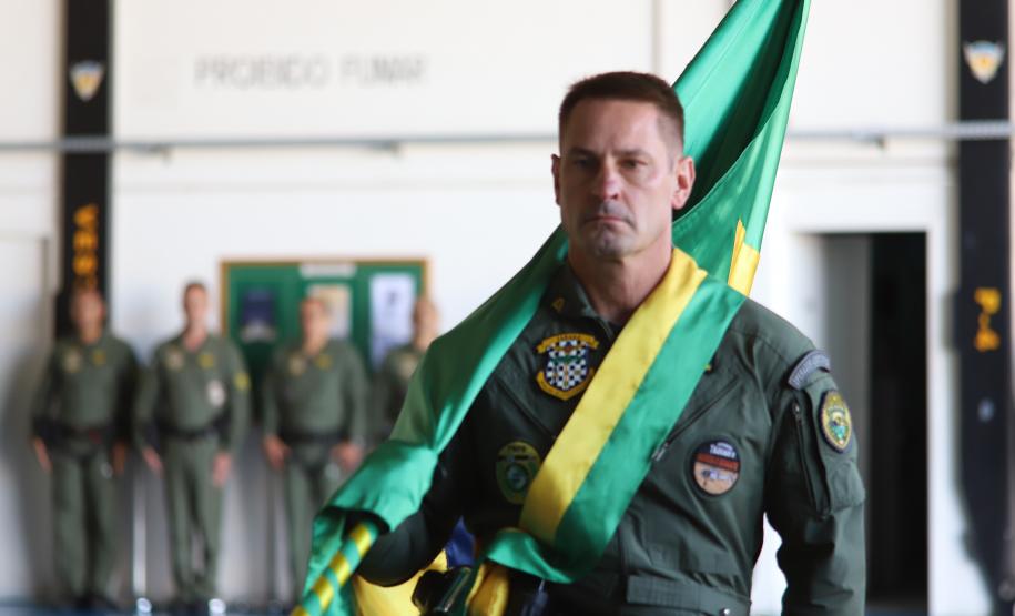 Na ocasião, o tenente-coronel Andrey Müller Iark transmitiu a função ao tenente-coronel Márcio Valim de Souza