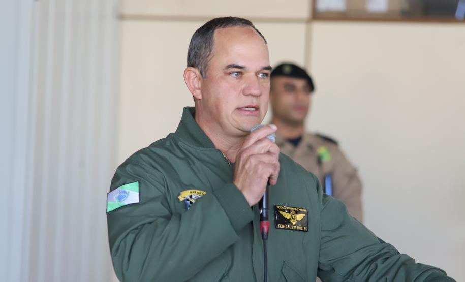 Na ocasião, o tenente-coronel Andrey Müller Iark transmitiu a função ao tenente-coronel Márcio Valim de Souza