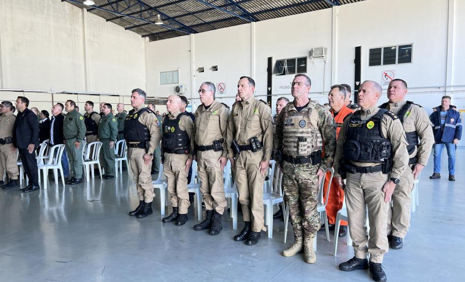 Na ocasião, o tenente-coronel Andrey Müller Iark transmitiu a função ao tenente-coronel Márcio Valim de Souza