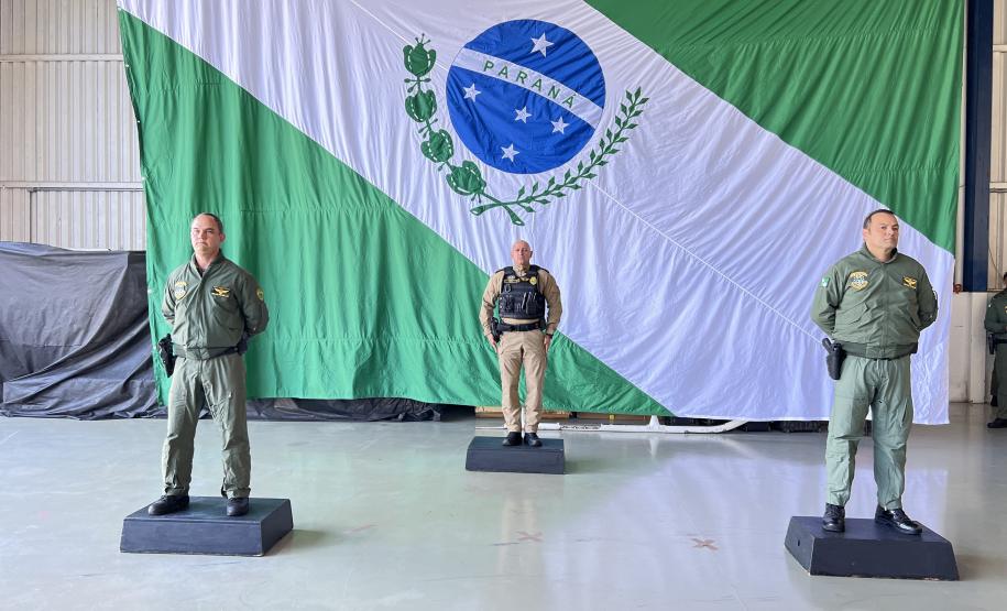 Na ocasião, o tenente-coronel Andrey Müller Iark transmitiu a função ao tenente-coronel Márcio Valim de Souza