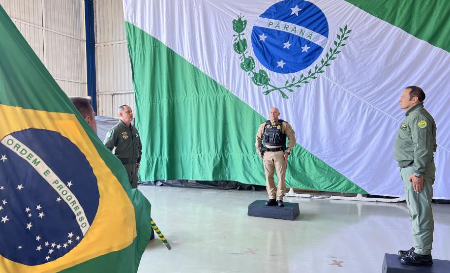 Na ocasião, o tenente-coronel Andrey Müller Iark transmitiu a função ao tenente-coronel Márcio Valim de Souza