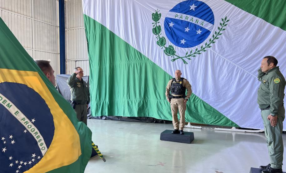 Na ocasião, o tenente-coronel Andrey Müller Iark transmitiu a função ao tenente-coronel Márcio Valim de Souza