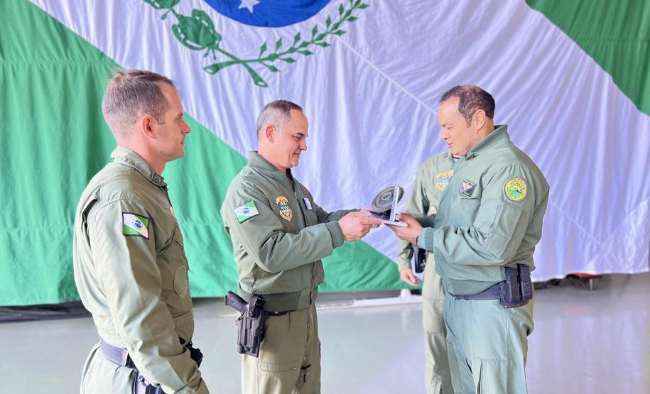 Na ocasião, o tenente-coronel Andrey Müller Iark transmitiu a função ao tenente-coronel Márcio Valim de Souza