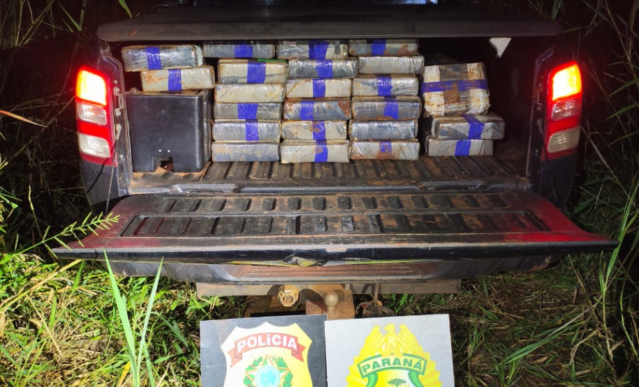 PMPR e Polícia Federal apreendem mais de 420 quilos de maconha em Santa Helena