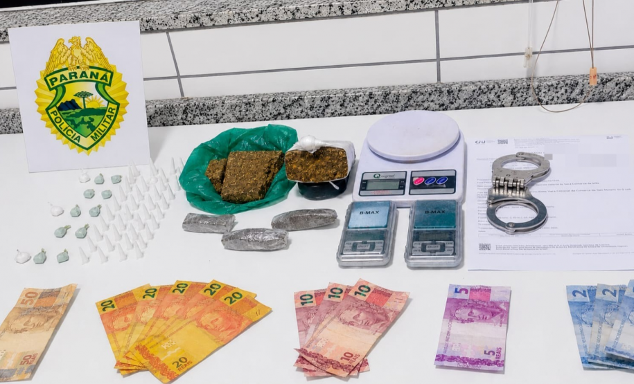 PMPR e PCPR prendem três pessoas e apreendem drogas em Ortigueira