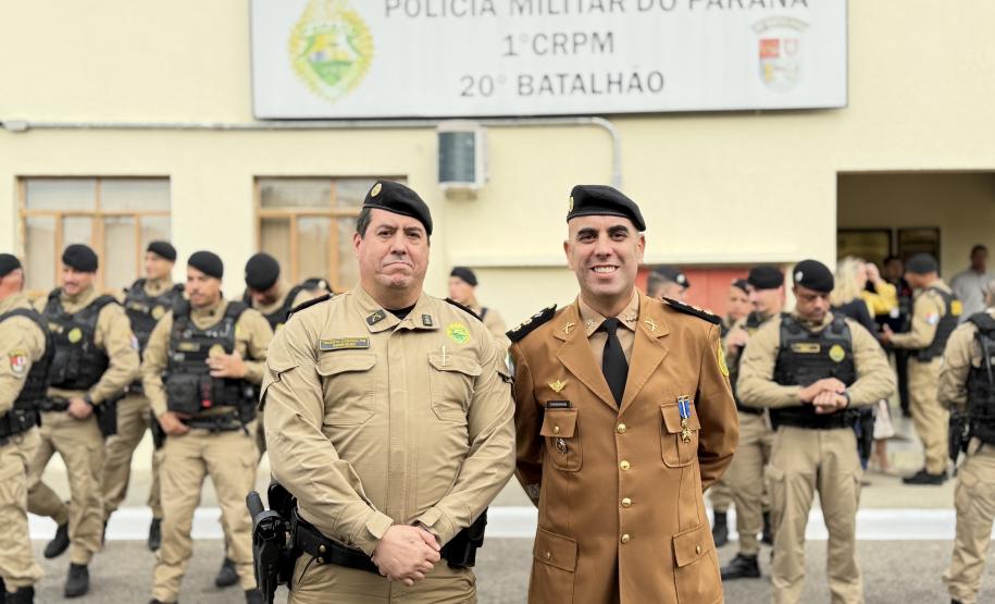 Durante a solenidade, foi ressaltada a trajetória do 20º BPM, criado em 7 de junho de 2006