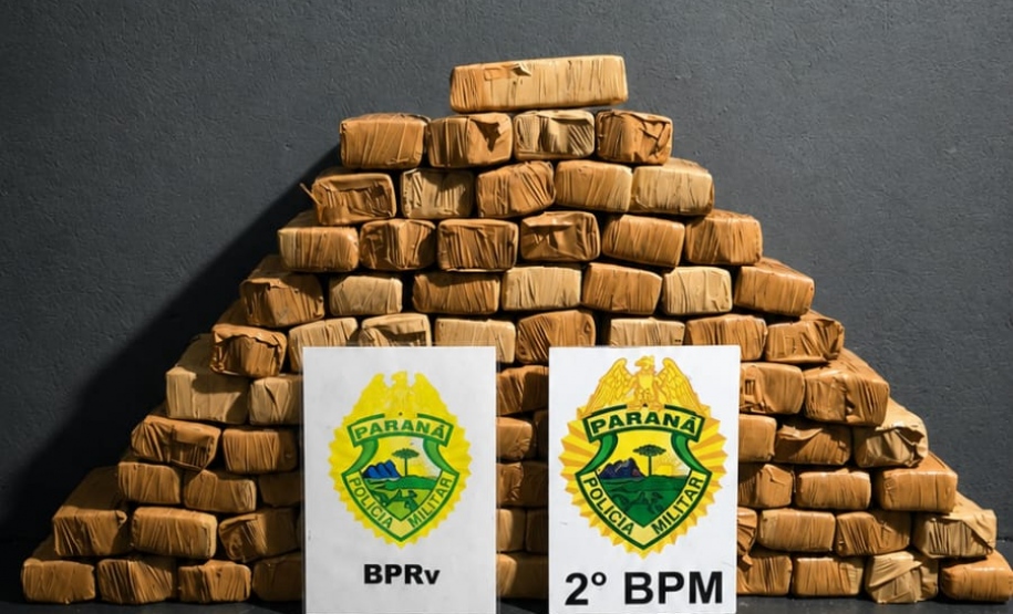 PMPR apreende quase 50 quilos de maconha durante fiscalização em Andirá