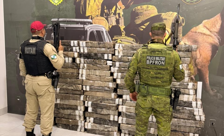 Mais de 2,6 toneladas de maconha são apreendidas em ações da PMPR no Oeste do Estado