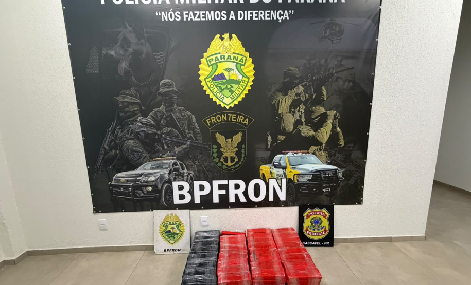 PMPR e PF apreendem 136 quilos de maconha e prendem homem na BR-277
