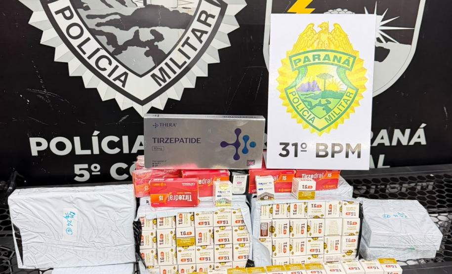PMPR apreende mais de 300 caixas de medicamentos transportados ilegalmente em Corbélia