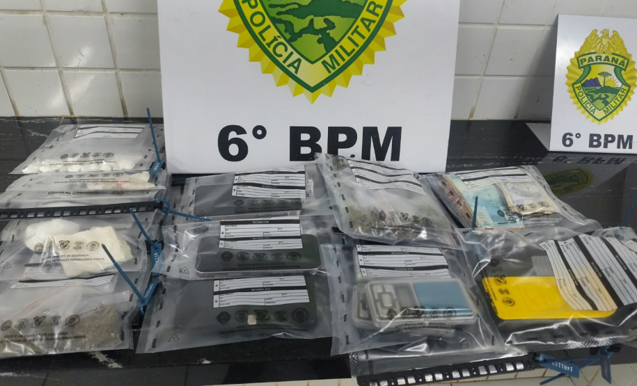 PMPR prende duas pessoas por tráfico de drogas em estabelecimento comercial de Cascavel