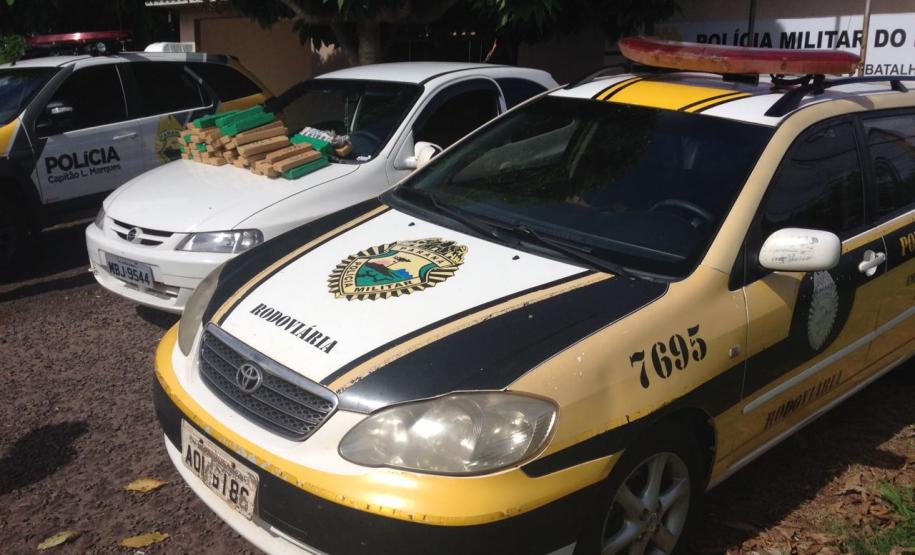 Policiais rodoviários apreendem mais de 39 quilos de maconha no Oeste do estado