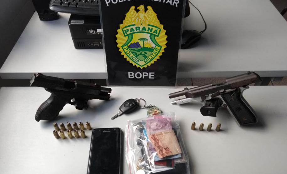 BOPE apreende pistolas e recupera veículo na Região Metropolitana de Curitiba BOPE apreende pistolas e recupera veículo na Região Metropolitana de Curitiba