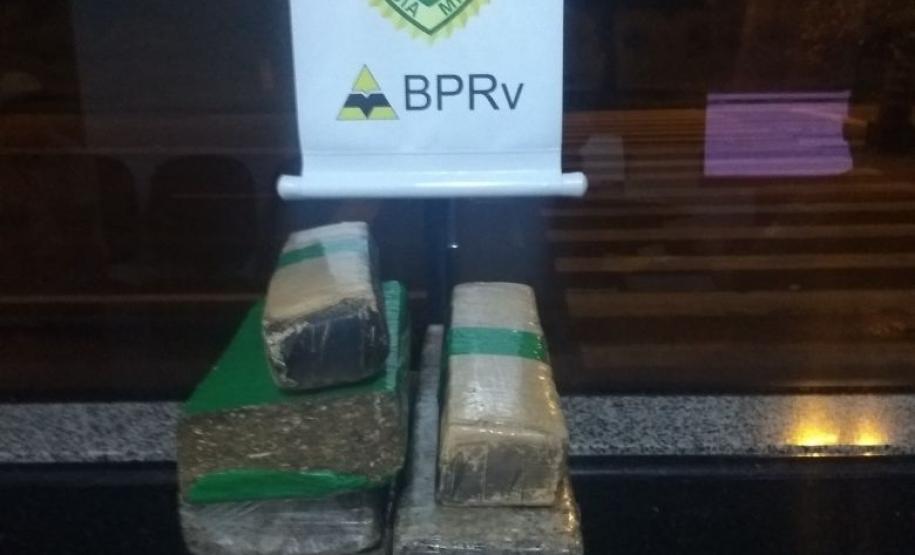 BPRv apreende mais de 11 quilos de maconha durante abordagem a ônibus em Tapejara