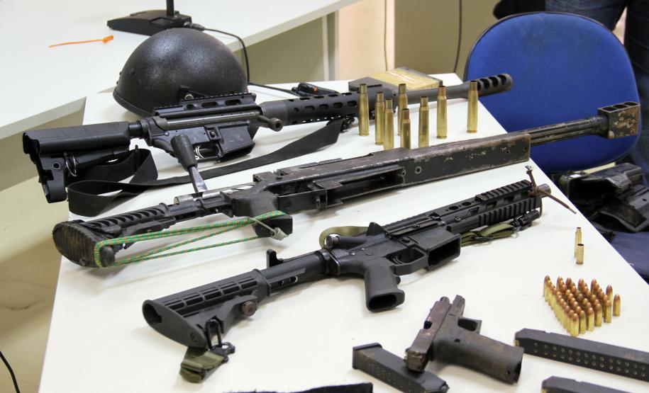 Curitiba, 06 de Fevereiro de 2018. Coletiva de imprensa SESP sobre a tentativa de roubo à carros fortes nos Campos Gerais.