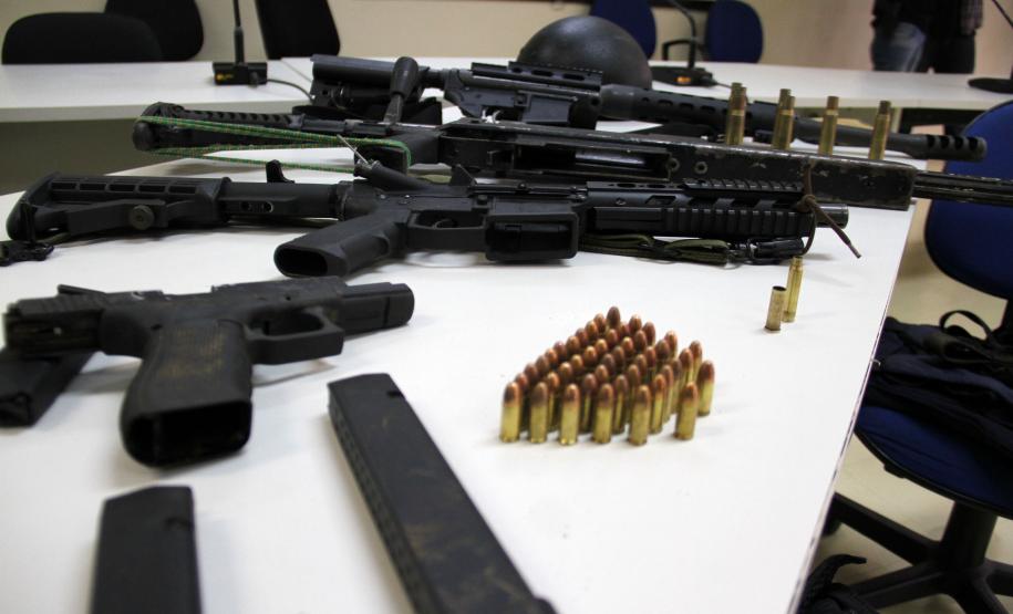 Curitiba, 06 de Fevereiro de 2018. Coletiva de imprensa SESP sobre a tentativa de roubo à carros fortes nos Campos Gerais.