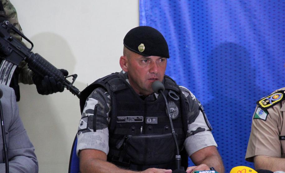 Curitiba, 06 de Fevereiro de 2018. Coletiva de imprensa SESP sobre a tentativa de roubo à carros fortes nos Campos Gerais.