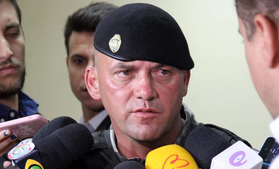 Curitiba, 06 de Fevereiro de 2018. Coletiva de imprensa SESP sobre a tentativa de roubo à carros fortes nos Campos Gerais.