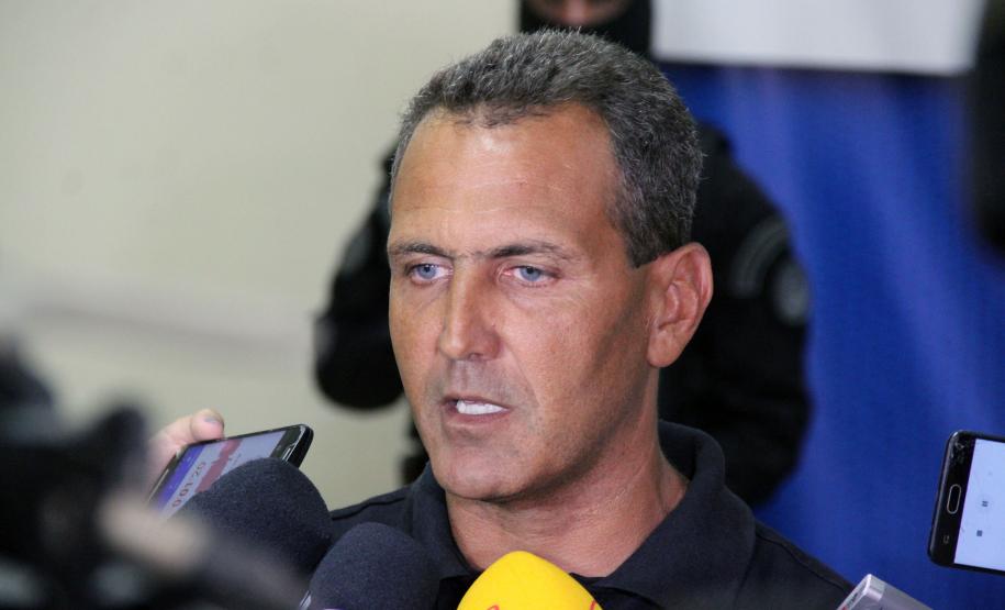 Curitiba, 06 de Fevereiro de 2018. Coletiva de imprensa SESP sobre a tentativa de roubo à carros fortes nos Campos Gerais.