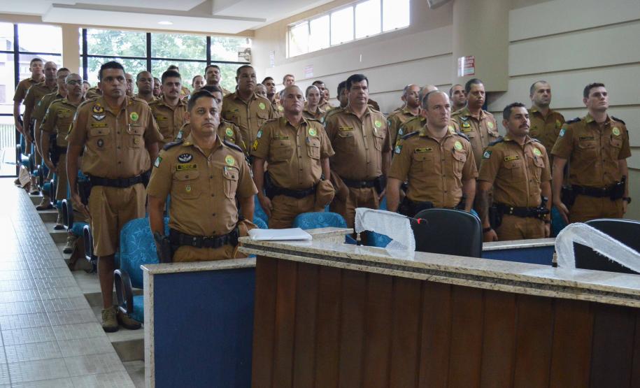 16 02 18 GuaratubaReunião finalizando os trabalhos da Operação Verão com a tropa na Câmara de Vereadores